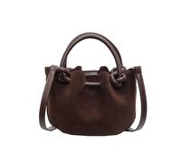 CORIOS Sac Seau à Cordon pour Femme PU Cuir Sac à Main Étanche Sac Portés Épaule Sac Bandoulière Mode Sac Fourre Tout Petite Sac Messager Elégant Travail Achats Voyage Sac Hobo Sacs Cabas Café