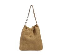CORIOS Sac Tissé en Paille pour Femme Sac de Plage D'été Bohème Sacs Portés Épaule Sac Fourre-Tout Tressés à la Main Rétro Sac à Main Sacs Cabas Sac Hobo pour Voyage Vacances Plage Kaki