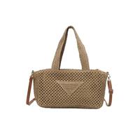 CORIOS Sac Tissé en Paille pour Femme Sac de Plage D'été Sac Fourre-Tout Tressés à la Main Bohème Sacs Portés Épaule Bandoulière Rétro Sac à Main Cabas Hobo pour Voyage Vacances Plage Beige