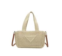 CORIOS Sac Tissé en Paille pour Femme Sac de Plage D'été Sac Fourre-Tout Tressés à la Main Bohème Sacs Portés Épaule Bandoulière Rétro Sac à Main Cabas Hobo pour Voyage Vacances Plage Kaki