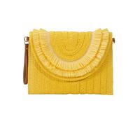 CORIOS Sac Tissé en Paille pour Femme Sac Fourre-Tout Tressés à la Main Enveloppe Sacs Cabas Bohème Sac de Plage D'été Sacs Portés Épaule avec Glands Rétro Sac à Main Sac à Bandoulière Jaune
