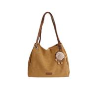 CORIOS Sacs Portés Épaule avec Charm Pompon Mignon Sac à Main en PU Cuir pour Femme Grande Capacité Sac Bandoulière Élégant Sac Fourre-Tout Bureau Voyage Travail Shopping Tote Jaune