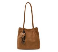 CORIOS Sacs Portés Épaule avec Mode Imprimé Léopard pour Femme Sac à Main avec Pendentif ours Mignon Sacs Fourre-Tout en Daim Grande Capacité Sac Hobo Cabas pour Quotidien Voyage Achats Travail Marron