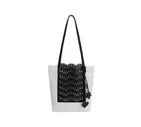 CORIOS Sacs Portés Épaule de Style Ethnique pour Femme Bohème Sac à Main avec Ajourage Grande Capacité Sacs Fourre Cabas en Toile Vacances Plage Travail Shopping Sac Hobo Tote Noir