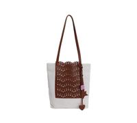 CORIOS Sacs Portés Épaule de Style Ethnique pour Femme Bohème Sac à Main avec Ajourage Grande Capacité Sacs Fourre Cabas en Toile Vacances Plage Travail Shopping Sac Hobo Tote Marron