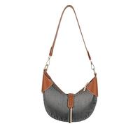 CORIOS Sacs Portés Épaule en Denim pour Femme Sac à Main en Jean Rétro Sacs Cabas Sac Hobo Elégant Sac Fourre Tout Mode Sac sous Les Bras pour Voyage Travail Achat Noir