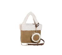 CORIOS Sacs Portés Épaule en Laine d'agneau pour Femme Sac à Main Moelleux en Peluche Sac à Bandoulière en Daim Petit Sacs Cabas Sac Hobo Rétro Sac Fourre Tout 2pcs Kaki