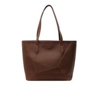 CORIOS Sacs Portés Épaule en PU Cuir pour Femme Sac à Main avec Design Patchwork Grand Sac Porté-Documents Élégant Sac Fourre-Tout Cabas pour Bureau Travail Voyage Café