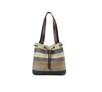 CORIOS Sacs Portés Épaule en Toile pour Femme Rayures Multicolores Sac à Main Grand Sac Fourre Tout Occasionnel Sac Hobo Rétro Multifonctionnel Sac Cabas pour Fête Achat Travail Voyage Gris