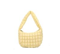 CORIOS Sacs Portés Épaule Matelassé pour Femme Elégant Sac à Main Rembourré Grande Nylon Sac à Poignée Supérieure Léger Sac Fourre-Tout Mode Sac Hobo Cabas pour Travail Voyage Achats Jaune
