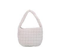 CORIOS Sacs Portés Épaule Matelassé pour Femme Elégant Sac à Main Rembourré Grande Nylon Sac à Poignée Supérieure Léger Sac Fourre-Tout Mode Sac Hobo Cabas pour Travail Voyage Achats Blanc