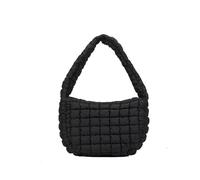 CORIOS Sacs Portés Épaule Matelassé pour Femme Elégant Sac à Main Rembourré Grande Nylon Sac à Poignée Supérieure Léger Sac Fourre-Tout Mode Sac Hobo Cabas pour Travail Voyage Achats Noir