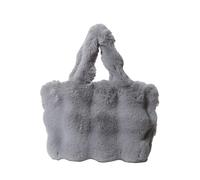 CORIOS Souple Sac à Main pour Femme Sacs Portés Épaule Moelleux en Peluche Grande Sac à Poignée Supérieure Élégant Sac Fourre Tout Cabas Hobo pour le Shopping Rendez-Vous Sorties Quotidiennes Gris