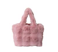 CORIOS Souple Sac à Main pour Femme Sacs Portés Épaule Moelleux en Peluche Grande Sac à Poignée Supérieure Élégant Sac Fourre Tout Cabas Hobo pour le Shopping Rendez-Vous Sorties Quotidiennes Rose