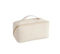 CORIOS Trousse de Toilette Femme Grande Capacité Sac à Cosmétiques Imperméable Trousse Maquillage PU Cosmétique Organiseur Portable Sac à Cosmétiques Multifonctionnel Voyage Accessoires Blanc