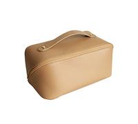 CORIOS Trousse de Toilette Femme Grande Capacité Sac à Cosmétiques Imperméable Trousse Maquillage PU Cosmétique Organiseur Portable Sac à Cosmétiques Multifonctionnel Voyage Accessoires Champagne