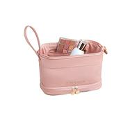 CORIOS Trousse de Toilette Femme Portable Sac de Maquillage de Voyage Imperméable PU Trousse Maquillage Cosmétique Sac Organisateur avec de Nombreux Compartiments pour Voyage Gym Camping Rose B