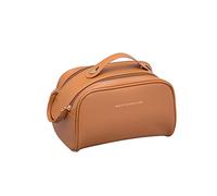 CORIOS Trousse de Toilette Femme Portable Sac de Maquillage de Voyage Imperméable PU Trousse Maquillage Cosmétique Sac Organisateur avec de Nombreux Compartiments pour Voyage Gym Camping Marron A