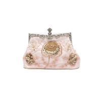 CORIOS Vintage 1920s Perle Sac de Soirée Floral Embrayage Paillettes Pochette pour Femme Sacs à Main D'épaule de Mariée Élégant Sacs Fourre-Tout pour Cocktail Ceremonie Fête Mariage Champagne