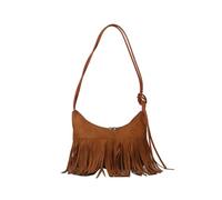 CORIOS Vintage Sac à Main à Franges Femme Sacs Portés Épaule à Glands Sac à Bandoulière Messager en Daim Western Hippie Sac D'épaule Fourre-Tout Rétro Élégant Travail Voyage Achats Cabas Hobo Marron