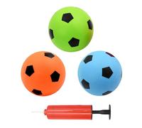 Coriver 3 Pack Petit Ballon de Football -15 cm Ballon de Football en 3 Couleurs, Petit Ball de Plage pour Piscine d'été, Jeu de Sport d'extérieur et d'intérieur pour Enfants (2.Orange+Bleu+Vert)