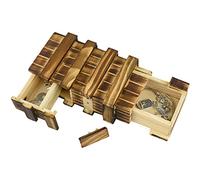 Coriver Boîte à puzzle magique en bois avec 2 compartiments secrets, boîte à souvenirs pour adultes, enfants, cadeau de Noël, d'anniversaire, casse-tête, 15,5 x 8,5 x 5,5 cm