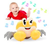 Coriver Crabe Qui Marche Bebe, Interactif Musical Crabe, Crabe électronique pour Enfants, Jouet Qui Marche Bebe, Exterieur Jouet Bebe pour Garçons Filles à Partir de 3 Ans