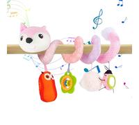 Coriver Jouet Poussette Bebe, Spirale d'activité Bébé pour Siège de Voiture et Berceau de Bébé, Jouet Siege Auto Bebe, Suspendre Spirale Poussette Bebe Jouet a pour Garçons Filles 0+ Mois (2. Rose)