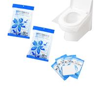 Coriver Lot de 100 Housses de siège de Toilette jetables, Emballage Individuel Housse de siège de Pot antibactérien portative Housses de Toilette antidérapantes pour Les Enfants Enceintes de Voyage