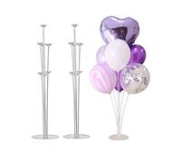 Coriver Lot de 2 supports de ballons de table avec tige en plastique - Pour mariage, anniversaire, fête de jardin et célébration du grand accessoire de ballon