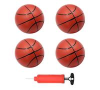 Coriver Lot de 4 Petits Ballons de Basket pour Enfants, Mini-Set de Basket Gonflable avec Pompe, Petit Ballon de Plage pour Adolescents, Jeu Sportif pour Jouer à l'intérieur et à l'extérieur