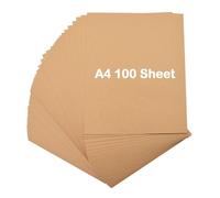 Coriver Papier Kraft A4, 100 Feuilles Papier Cartonné 21x29.7 cm, 200 g/m² Marron Cartonné, Marron A4 Kraft pour Travaux Manuels, Invitations, Menus à faire soi-Même