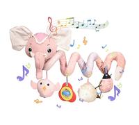 Coriver Spirale d'activité Bébé, Spirale Poussette Bebe, Peluche Jouets pour Poussettes, Jouet Eveil Bebe 0-3 Mois, Cadeau Jouets de Landau pour Nouveau 6 9 12+ Mois (2. Pink)