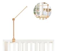 Coriver Support Mobile Bébé Bois, Réglable Bras Mobile Berceau, Support Suspension en Hauteur pour Table à Langer, Suspendu Mobile pour Carillons Éoliens Fille Garçon