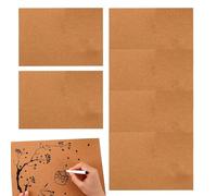 Cork Board Set - 11.81x11.81x0.0394inch Bulletin Board Room Decor | Cork Boards for Walls | 6-Piece Removable Home Decor | Decorative Wall CorkBoard for Tiles Home Living Room Bedroom Classroom