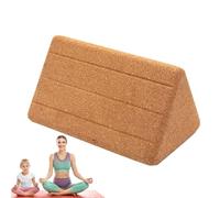 Cork Yoga Blocks - Triangular Natural Oak Yoga Brick 19.5x11x11cm | Fitness Stretching Support Block for Yogá Pilates Balance Training and Exercise Perfect for dance
