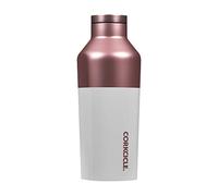 Corkcicle Canteen - Bouteille d'eau et bouteille isotherme, triple isolation, anti-fuite, en acier inoxydable (rose moderne, 265 ml)
