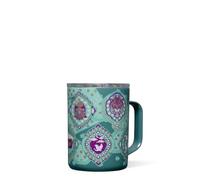 Corkcicle Disney Princess Jasmine Tasse à café isotherme de voyage avec couvercle, en acier inoxydable, anti-déversement pour café, thé et cacao chaud, 473 ml