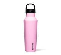 Corkcicle Gourde sport - Garde les boissons froides 25 heures - Bouteille d'eau en acier inoxydable - Triple isolation - Anti-déversement - Cadeau d'été - Garde les boissons froides - 590 ml - Rose
