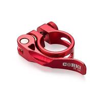 Corki Cycles Collier de serrage réglable pour tige de selle de vélo à dégagement rapide 28,6 mm - Alliage d'aluminium Rouge KC89