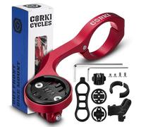 corki Cycles Out Support de vélo étendu monté sur guidon avant compatible avec Wahoo Bryton Cateye Garmin Bike Computer 130 520 530 830 1030 Compatible avec guidon de vélo 31,8 mm/25,4 mm Rouge