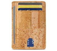 Corkor Porte Carte de Credit Végétalien Portefeuille Hommes Etui RFID Liège Marron Clair