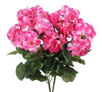 Corkwaw Lot de 2 géraniums artificiels en soie utilisés pour la décoration de la maison, l'intérieur, l'extérieur, le jardin, la terrasse, le vase, la décoration de table, la décoration de la maison