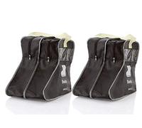 Corkwaw Lot de 2 paires de sacs de rangement pour bottes - Anti-poussière - Fermeture éclair - Pour la maison et les voyages, Noir , Short