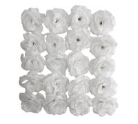 Corkwaw Lot de 25 têtes de roses artificielles de 7,6 cm en soie, pour fête de mariage, maison, jardin, décoration, bricolage, boîte cadeau (blanc)