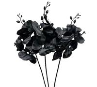 Corkwaw Lot de 3 fleurs artificielles en soie phalaenopsis réaliste pour bureaux, centres de table et décoration de mariage