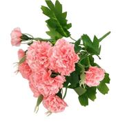 Corkwaw Lot de 40 têtes d'œillets artificiels en soie pour bouquet d'hortensia - Plante en plastique pour accessoires photo, fête de famille, décoration d'intérieur, bouquet de mariage (rose)