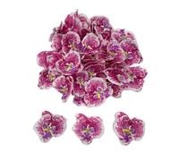 Corkwaw Lot de 50 pétales d'orchidées artificielles - Fleurs phalaenopsis en soie synthétique pour loisirs créatifs, maison, fête de mariage (violet)
