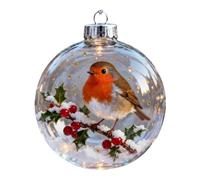 Corlidea Ornement en Verre Cristal Nature's Birds, Ornements des Colibris pour Sapins de Noël, Cadeaux Commémoratifs Boules de Noël en Plastique Transparent, Ornements de Fête