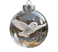 Corlidea Ornement en Verre Cristal Nature's Birds, Ornements des Colibris pour Sapins de Noël, Cadeaux Commémoratifs Boules de Noël en Plastique Transparent, Ornements de Fête